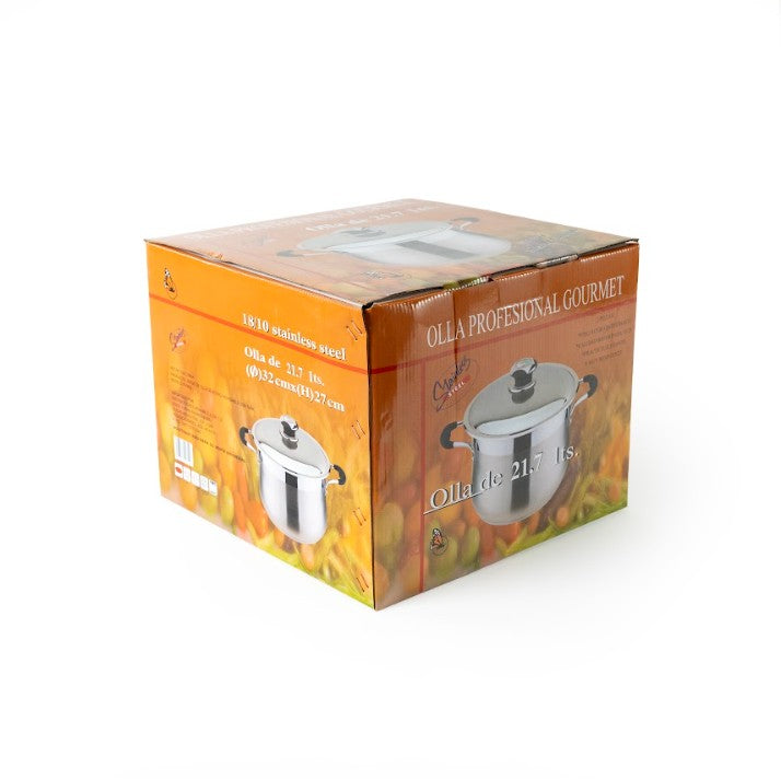 OLLA ACERO PROF GOURMET No. 32 DE 21.7 LTS T/M