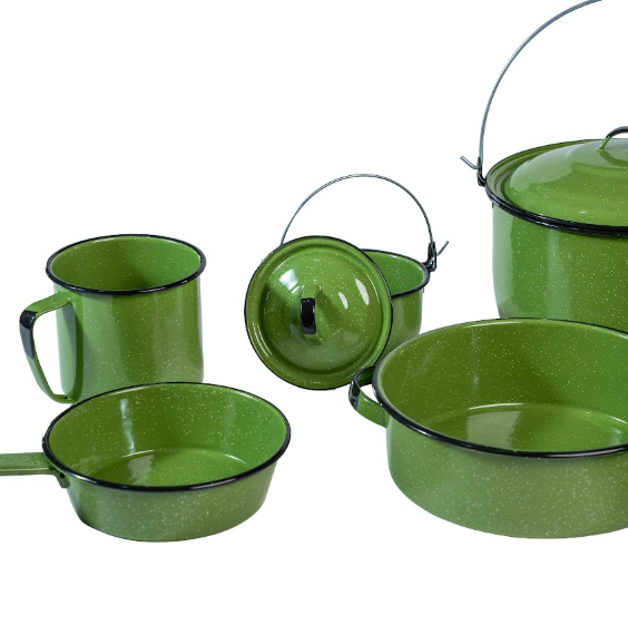 BATERIA XOCHITL 10 PZ VERDE AGUACATE MARCA TRES