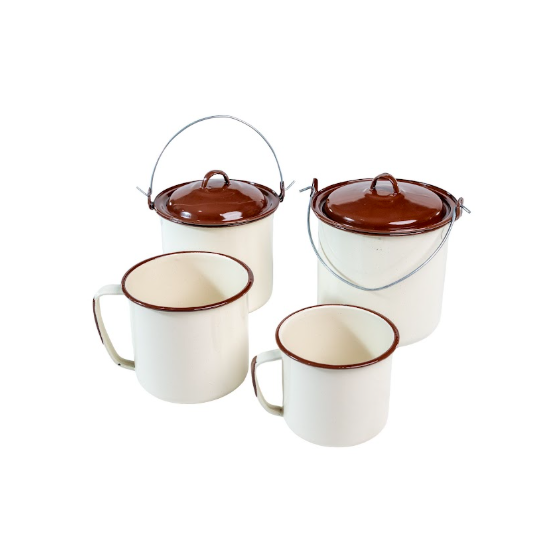 JUEGO LECHERO 6 PZAS CREMA MARCA TRES