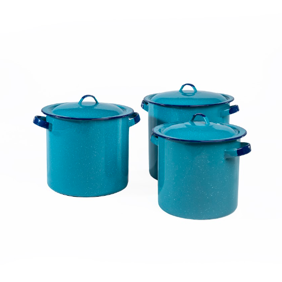JUEGO DE OLLAS RECTAS IDEAL AZUL