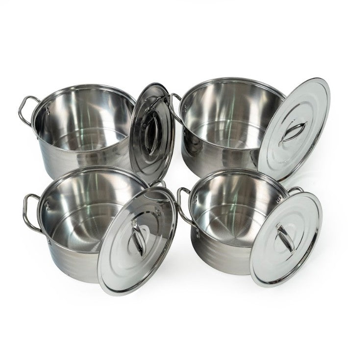 JUEGO DE 4 BUDINERAS SILVER LINE 8 PZ