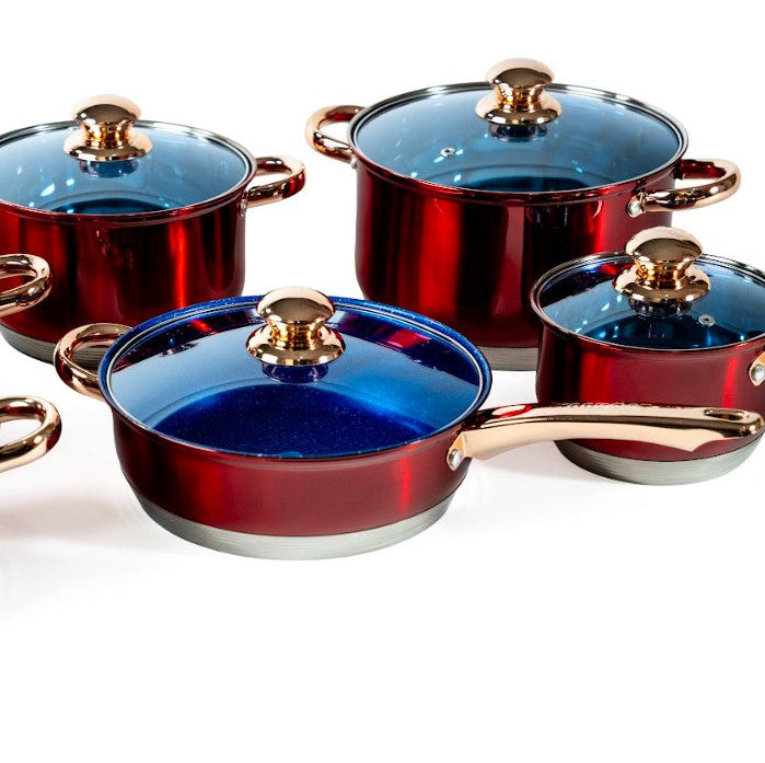 BATERIA ZAFIRO 12 PIEZAS ROJA