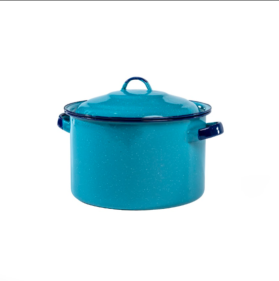 OLLA RECTA 24 OREJAS ROLADAS AZUL TURQUEZA (Caja con 4 piezas)