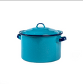 OLLA RECTA 24 OREJAS ROLADAS AZUL TURQUEZA (Caja con 4 piezas)