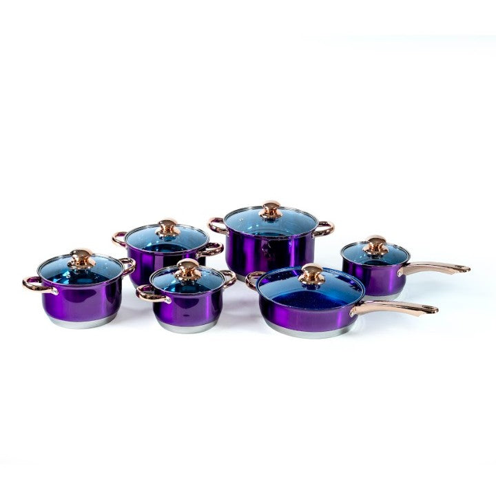 BATERIA ZAFIRO 12 PIEZAS MORADA