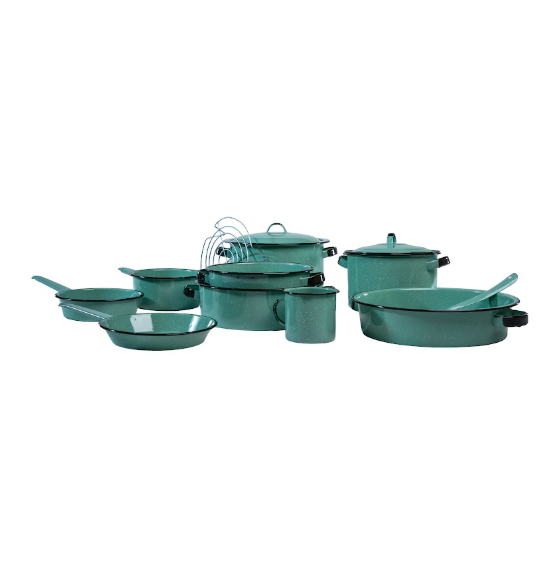 BATERIA YAQUI VERDE JADE (Caja con 13 piezas)