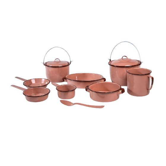 BATERIA RUBI ROSA PETALO JASP (Caja con 11 piezas)