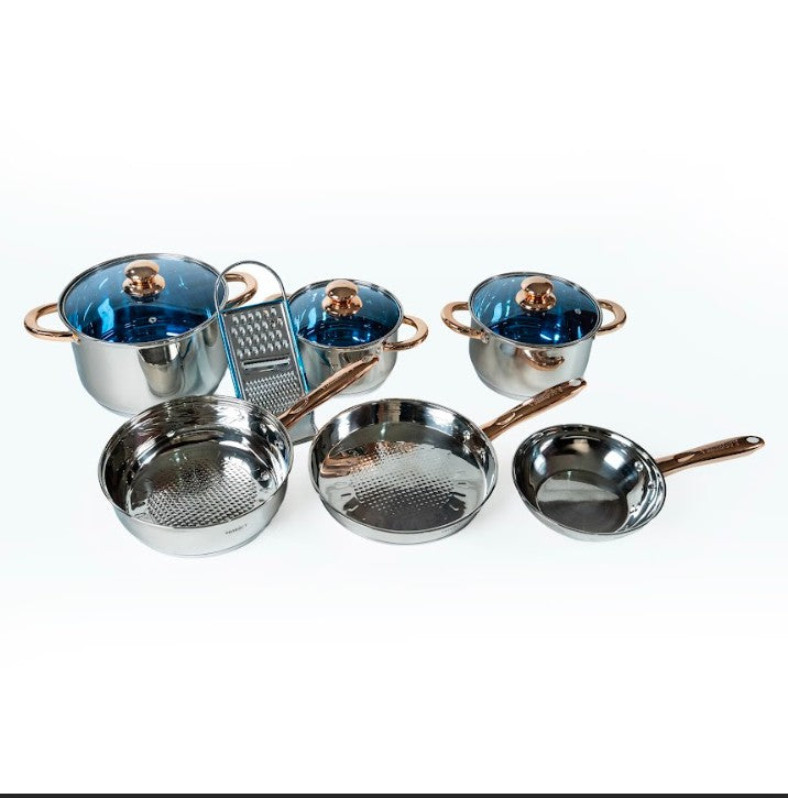 BATERIA ACERO INOXIDABLE 10 PIEZAS