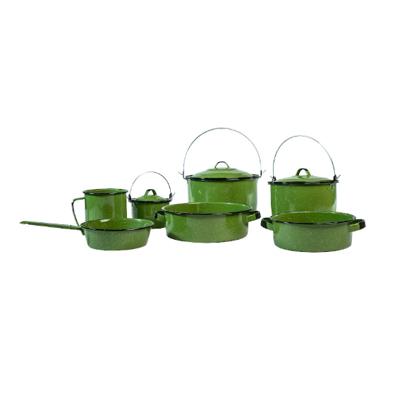 BATERIA XOCHITL 10 PZ VERDE AGUACATE MARCA TRES