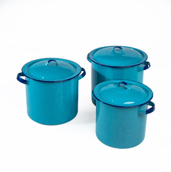 JUEGO DE OLLAS RECTAS IDEAL AZUL