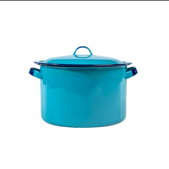 OLLA RECTA 26 OREJAS ROLADAS AZUL TURQUEZA (Caja con 4 piezas)