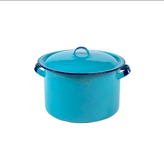 OLLA RECTA 26 OREJAS ROLADAS AZUL TURQUEZA (Caja con 4 piezas)