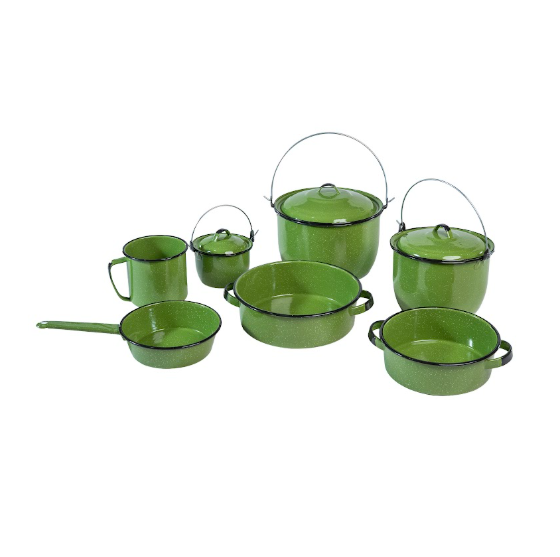 BATERIA XOCHITL 10 PZ VERDE AGUACATE MARCA TRES