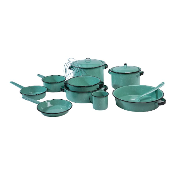 BATERIA YAQUI VERDE JADE (Caja con 13 piezas)