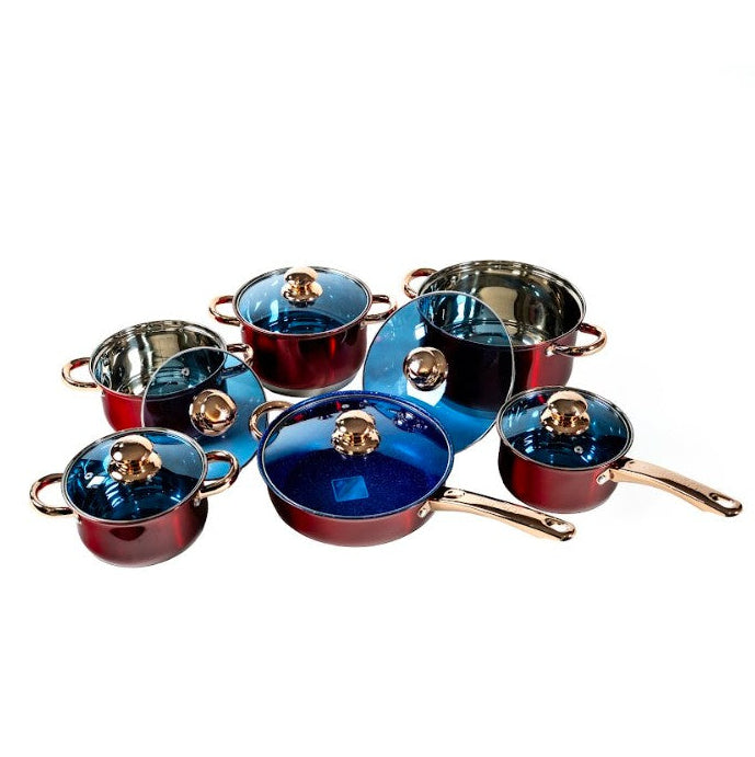 BATERIA ZAFIRO 12 PIEZAS ROJA