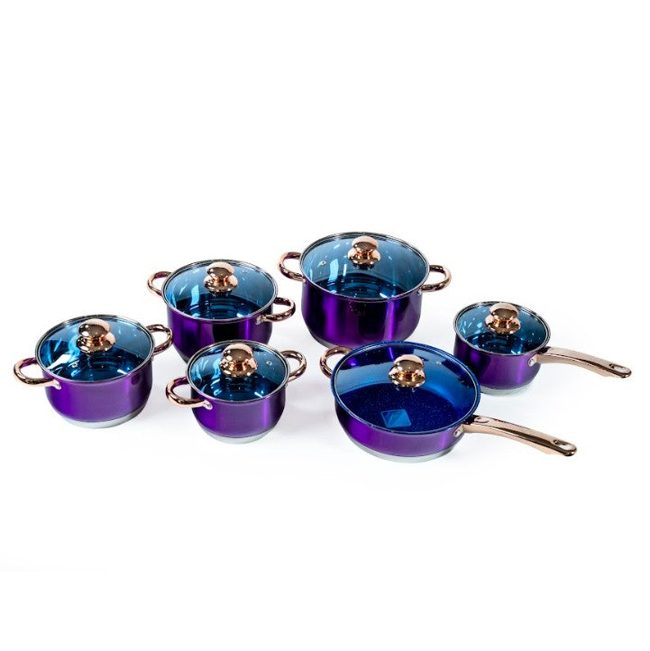 BATERIA ZAFIRO 12 PIEZAS MORADA