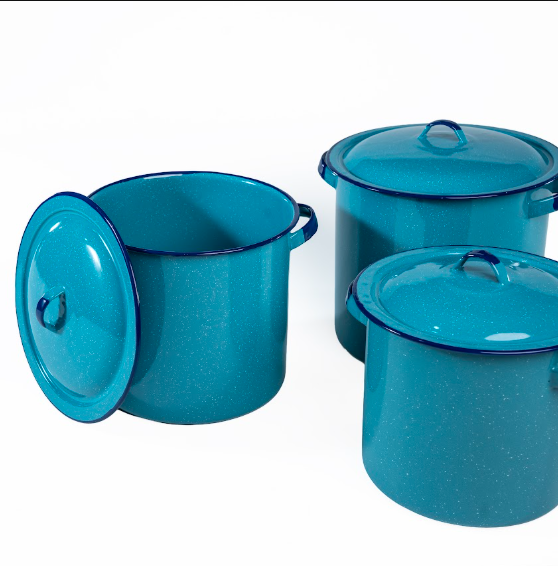JUEGO DE OLLAS RECTAS IDEAL AZUL