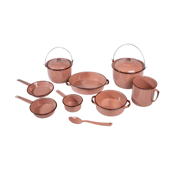 BATERIA RUBI ROSA PETALO JASP (Caja con 11 piezas)