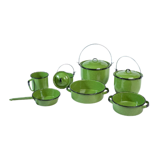 BATERIA XOCHITL 10 PZ VERDE AGUACATE MARCA TRES