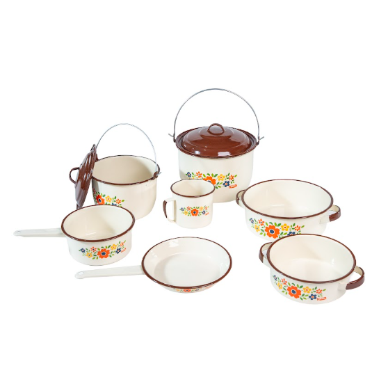 BATERIA CAMILA DECORADA (Caja con 9 piezas)
